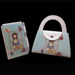 Synthetic Leather Bag with Accessories Combo-Denim Blue - Image 5