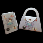 Synthetic Leather Bag with Accessories Combo-Grey - Image 5