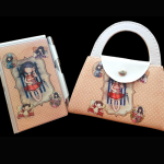 Synthetic Leather Bag with Accessories Combo-Khaki/Beige - Image 4