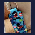 Adjustable Velcro Tumbler Carrier Bag with Stitch Keychain-Solid Black(Perfect for tumbler with or without handles) - Image 3