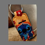 Adjustable Velcro Tumbler Carrier Bag with Stitch Keychain-Grey(Perfect for tumbler with or without handles) - Image 3