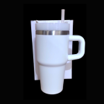 600ml Stainless Steel Tumbler and 3D Dragon topper and 15ml Perfume and Wallet-White - Image 2