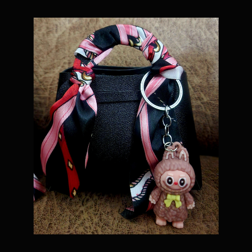 Mini Handbag and Mini Labubu keychain