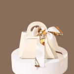 Mini Handbag and Mini Labubu keychain-Cream/White - Image 4