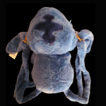 Fluffy Stitch Backpack with Removable Straps with Facial Expression Keychain-Blue - Image 2