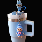 Mini Bogg bag and 400ml Tumbler Labubu Combo-Blue - Image 3