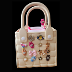 Mini Bogg bag and 600ml Tumbler Labubu Combo-Cream and Neon Pink - Image 2