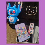 Big Backpack with Stitch Accessories-Black - Image 3