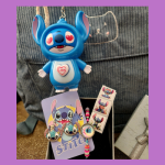 Big Backpack with Stitch Accessories-Blue - Image 5