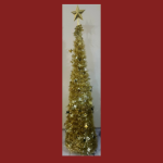 Foldable Pop-Up Christmas Tree with free Star Topper-Gold 1.2M - Image 3