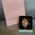 Women's Watch with Clover Bracelet-Rosegold - Image 3