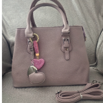 Stylish Bag with with Rhinestone keychain-Lilac