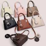 Bag with with Heart keychain-Tan - Image 2
