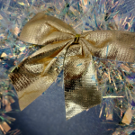 Multi Color Christmas Wreath with Golden Bow - Image 3